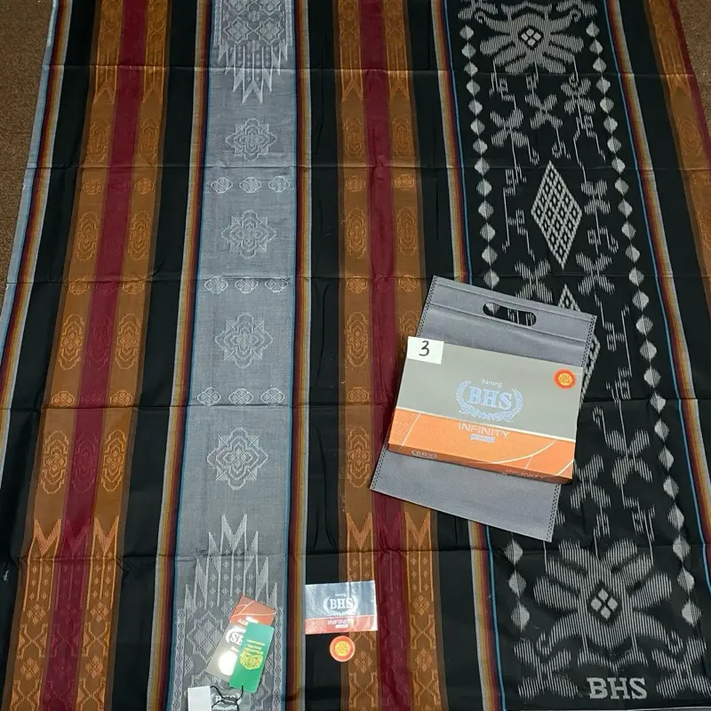SARUNG BHS INFINITY SILVER TIMBUL FREE TOTEBAG 1