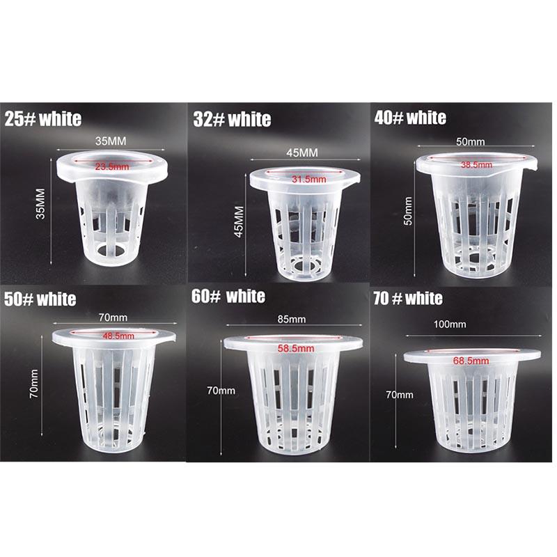 Product Introduction of 50Pcs Nursery Cup Plant Grow Pots Colonization Mesh Basket Holder Net  Planting Soilless  SG2H 45