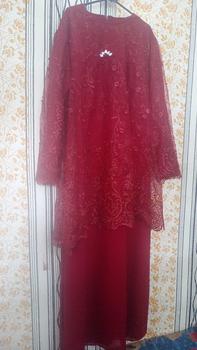 Product Review of Almeera Dress Ceruty Premium Mix Brokat Gamis Mewah Viral Pesta Kekinian Terbaru 2024 Kondangan Wanita Muslim Panjang from h**s 0