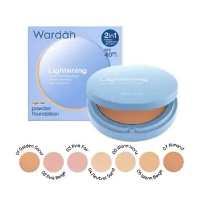 Bedak Wrd4h Lightening Powder Foundation Oil Control Light Feel SPF40 refill Wajah