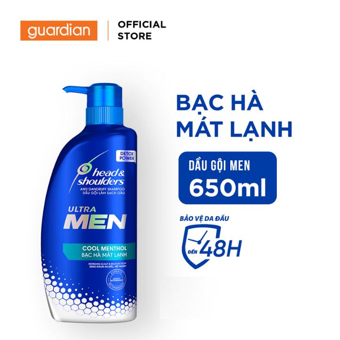 Dầu Gội Sạch Gàu Head & Shoulders Ultra Men Bạc Hà Mát Lạnh 650ml | Guardian Việt Nam