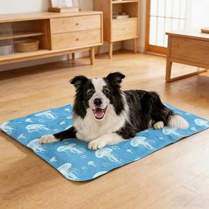 Almohadilla de hielo gruesa y grande para mascotas, esterilla refrescante de verano para perros, almohadilla de descanso refrescante para gatos, resistente a mordidas, impermeable y sin fugas, almohadilla para alivio del calor