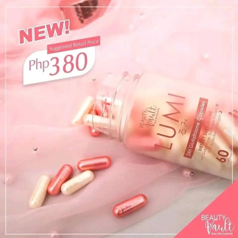LUMI 24H GLUTATHIONE CAPSULES - 30PCS DAY & NIGHT Capsules for Radiant Skin, Marine Collagen, Fernblock, ALA, Vitamin C & E, 30-Day Supply, Dietary Supplement for Beauty & Fitness