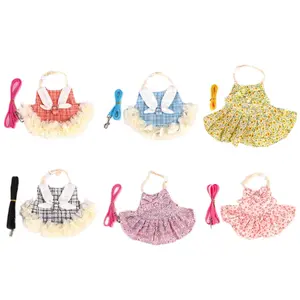 Rabbit Dress Harness and Leash Set Escape-Proof Adjustable for Guinea