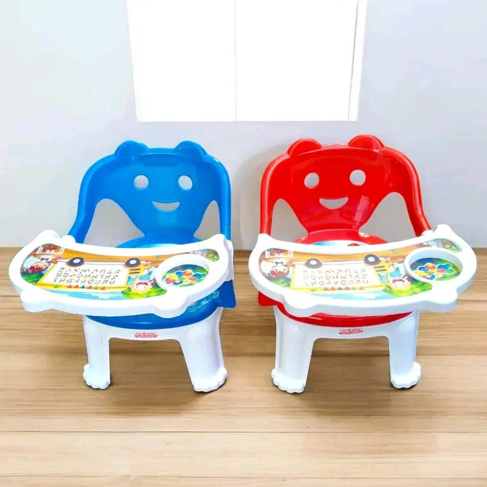 Kursi Meja Makan Anak Ceria dengan Karet Anti-Slip dan Ukuran Ideal - Biru Anak-Anak baby  chair