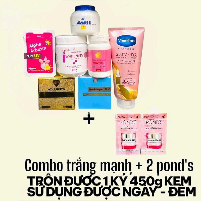 COMBO KEM BODY TỰ TRỘN BẠCH NGỌC LIÊN XANH