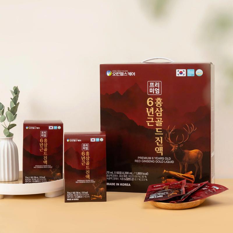  S886. Nước Hồng Sâm Nhung Hươu Linh Chi Hàn Quốc   Hộp 60 gói    - Hỗ trợ tăng cường sức khỏe và nâng cao đề kháng 