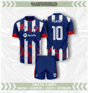 Baju Jersey Tim Sepakbola Futsal Basket Voli Custom Gratis Nama dan No Punggung SSBW21 Atasan Setelan Sport