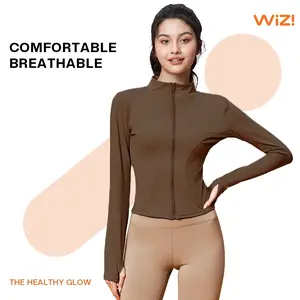 WiZi Jaket Olahraga Wanita Lengan Panjang Untuk Yoga/Fitness Sport  MT01 marie  outer