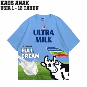 [Free Stiker Nama] Kaos Anak Hykids Motif Snack untuk usia 1-12 Tahun Laki-laki dan perempuan