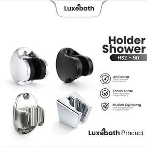 LUXEBATH - Holder Shower Penyanggah Shower Gantungan Shower Hanger ABS Kuat  HSZ-90+HSZ-90-1+HSZ-297 Air Minimalis
