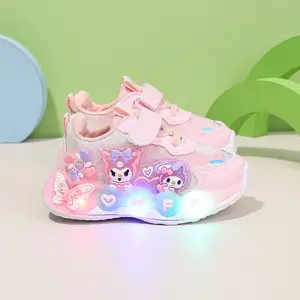 Sepatu anak perempuan Kuromi LAMPU LED nyala impor SP_524