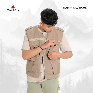 Rompi Vest pria dan wanita | Rompi Cargo Polos Pria | Rompi Outdoor Santai | Bahan Drill | Rompi tactical Style Casual