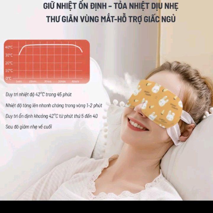 10 Miếng Nạ Đắp Mắt Nóng Giảm Sưng Thư Giãn Mắt Giữ Nhiệt Ổn Định Tỏa Nhiệt Dễ Nhẹ