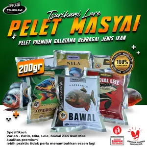 PELET MASYAI SIAP PAKAI SPECIAL UMPAN Pancing GALATAMA DENGAN KUALITAS PREMIUM isi 200gram
