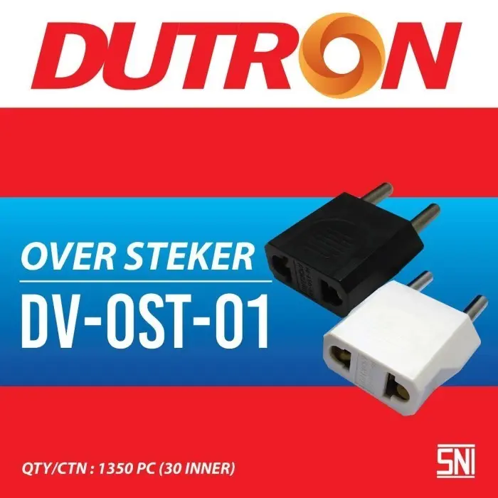 DUTRON Over Steker Adaptor Sambungan Colokan listrik Gepeng DV OST 01 0