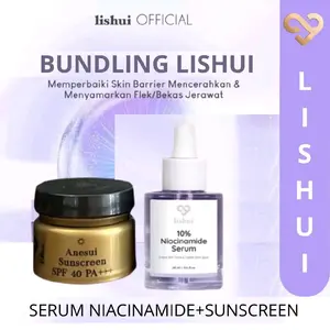 LISHUI SIMPLE GLOW SET / BUNDLING SERUM NIACINAMIDE 10%+SUNSCREEN SPF35 PA+++ Mencerahkan Wajah  Pencerah