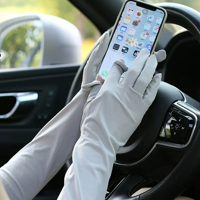 sarung tangan UV wanita 2024  fashion Korea / sarung tangan montor/ bernapas tidak pengap dapat menyentuh layar Pakaian pasangansarung tangan non-slip Olahraga Luar Ruangan korean style Gloves 6