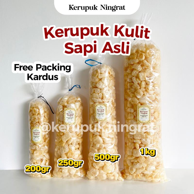 1 BALL Kerupuk Kulit Sapi Asli 200gr Dorokdok Renyah Gurih Tanpa Pengawet Snack Cemilan Asin Halal Viral Murah 5