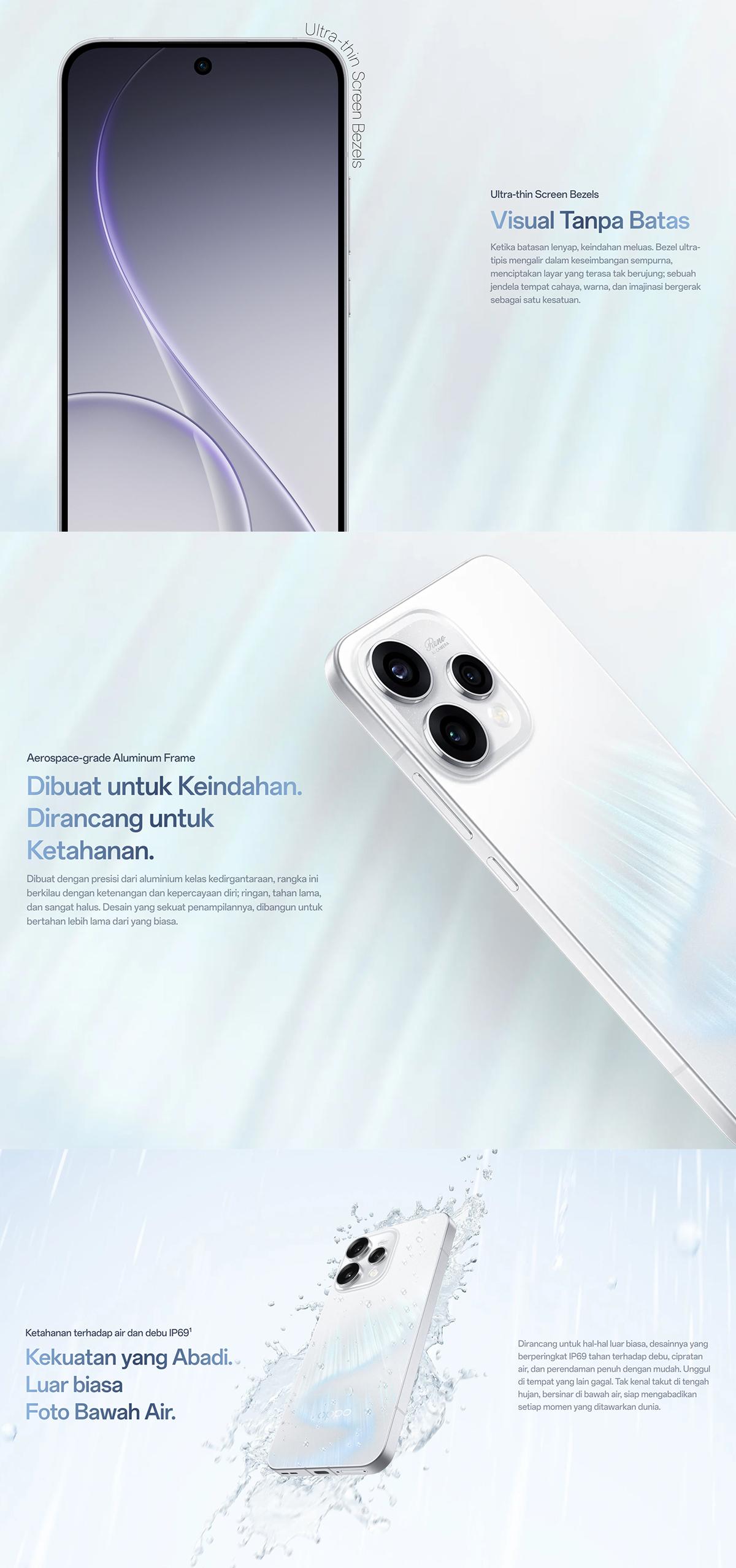 HP OPPO Reno15 5G 8/256GB 12/256GB Snapdragon 7 Gen 4 Prosesor OPPO Terbaru 2026 Garansi Resmi