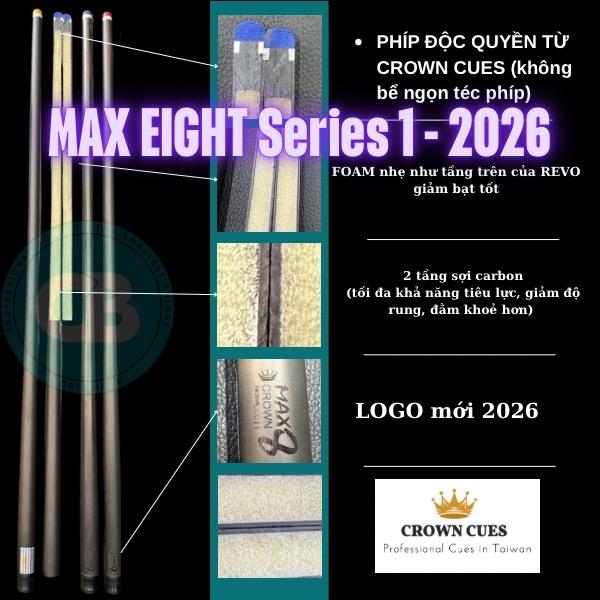 Ngọn Max 8 series 1 2026 - 2 tầng carbon khác sợi