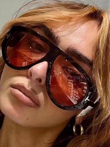 Lentes de sol aviador vintage oversized para hombres y mujeres, lentes de moda con marco grande, accesorios de playa punk a prueba de viento