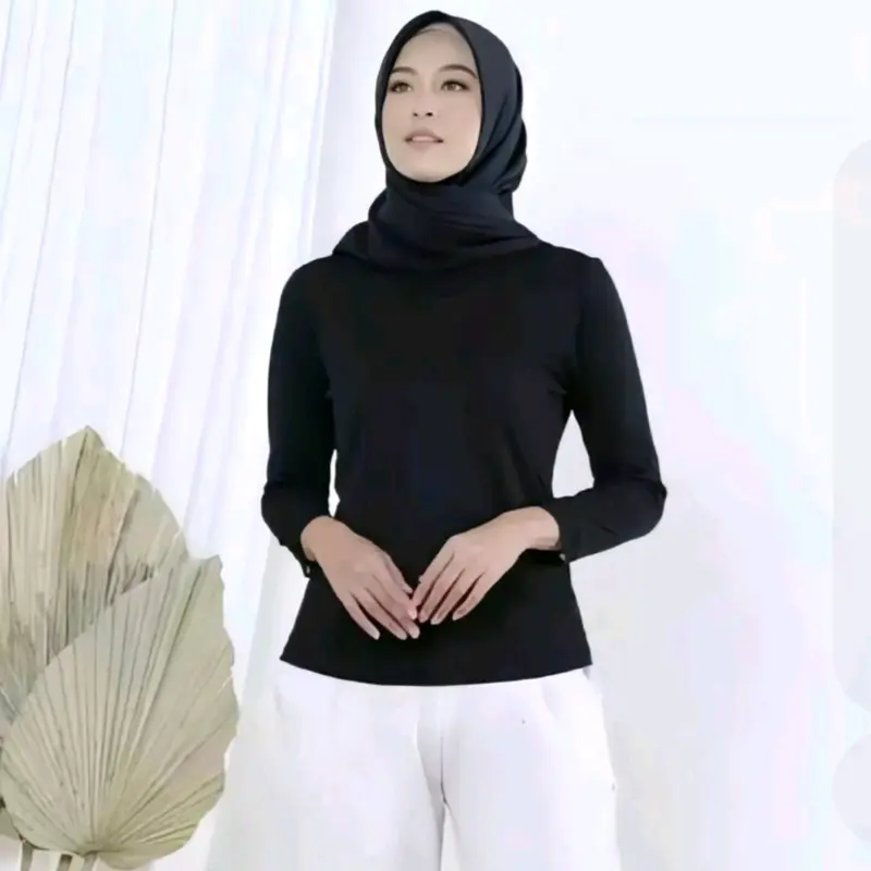 MANSET LENGAN PANJANG TURTLENECK - Manset Wanita Kerah Tinggi - Manset Kaos Polos Muslimah - Atasan Wanita Manset Adem Tebal Dalaman Nyaman 4