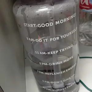 LIVIRO Botol Minum Besar 2 Liter Botol Air Bening Olahraga Gym Jumbo 2000 ml Sedotan Silikon BPA Free Premium Import Quality