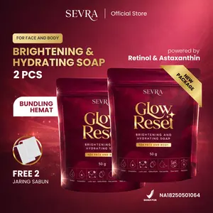 [DAPAT 2] SEVRA Glow Reset Brightening & Hydrating Soap 2x50gr | Niacinamide, Retinol, & Astaxanthin | Sabun Pencerah Badan & Wajah