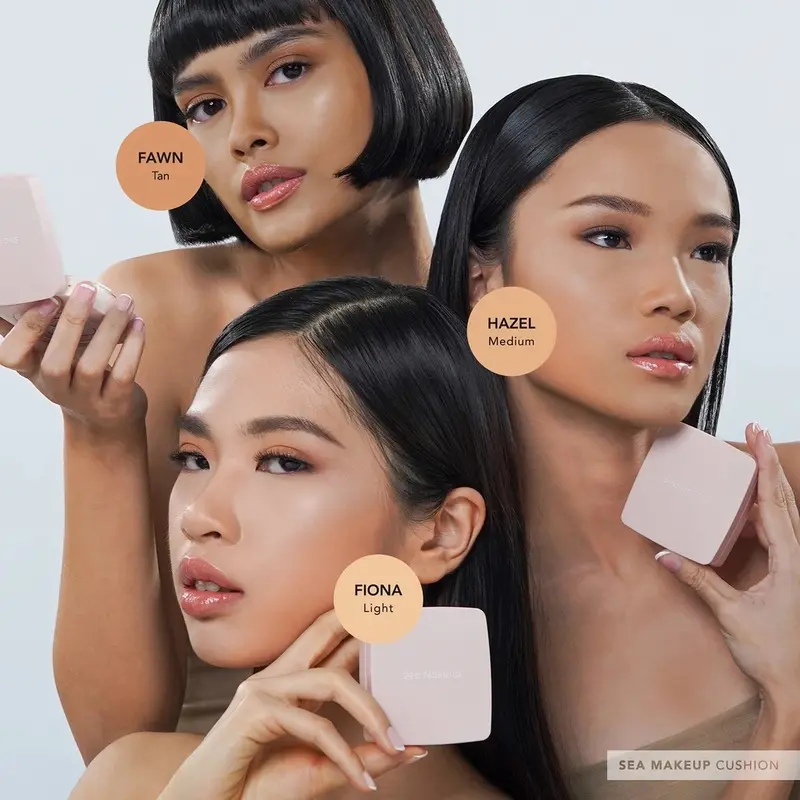 Sea Makeup Fix and Flawless Acne Cover Cushion Full Coverage Foundation Meratakan warna kulit dan menutup jerawat serta noda hitam 2