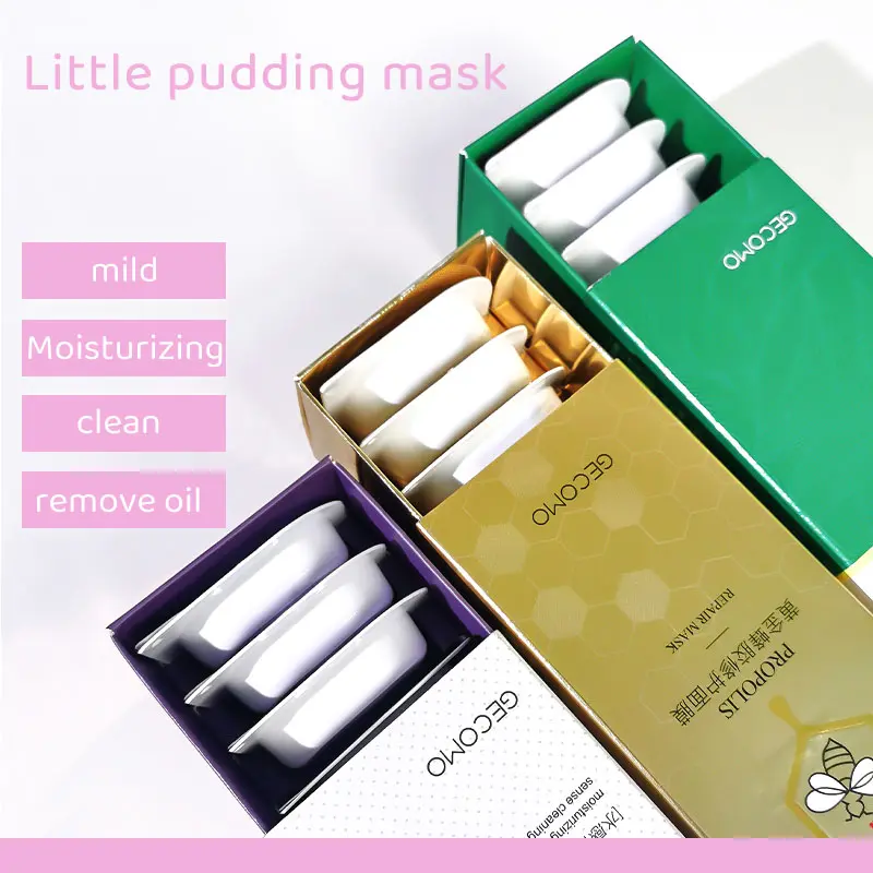 Cleansing Mud Mask Centella Asiatica Eggplant Honey Mask Hydrating and Moisturizing Cleansing Pores Small Pudding Mask Apply to Remove Blackheads and Close the Mouth