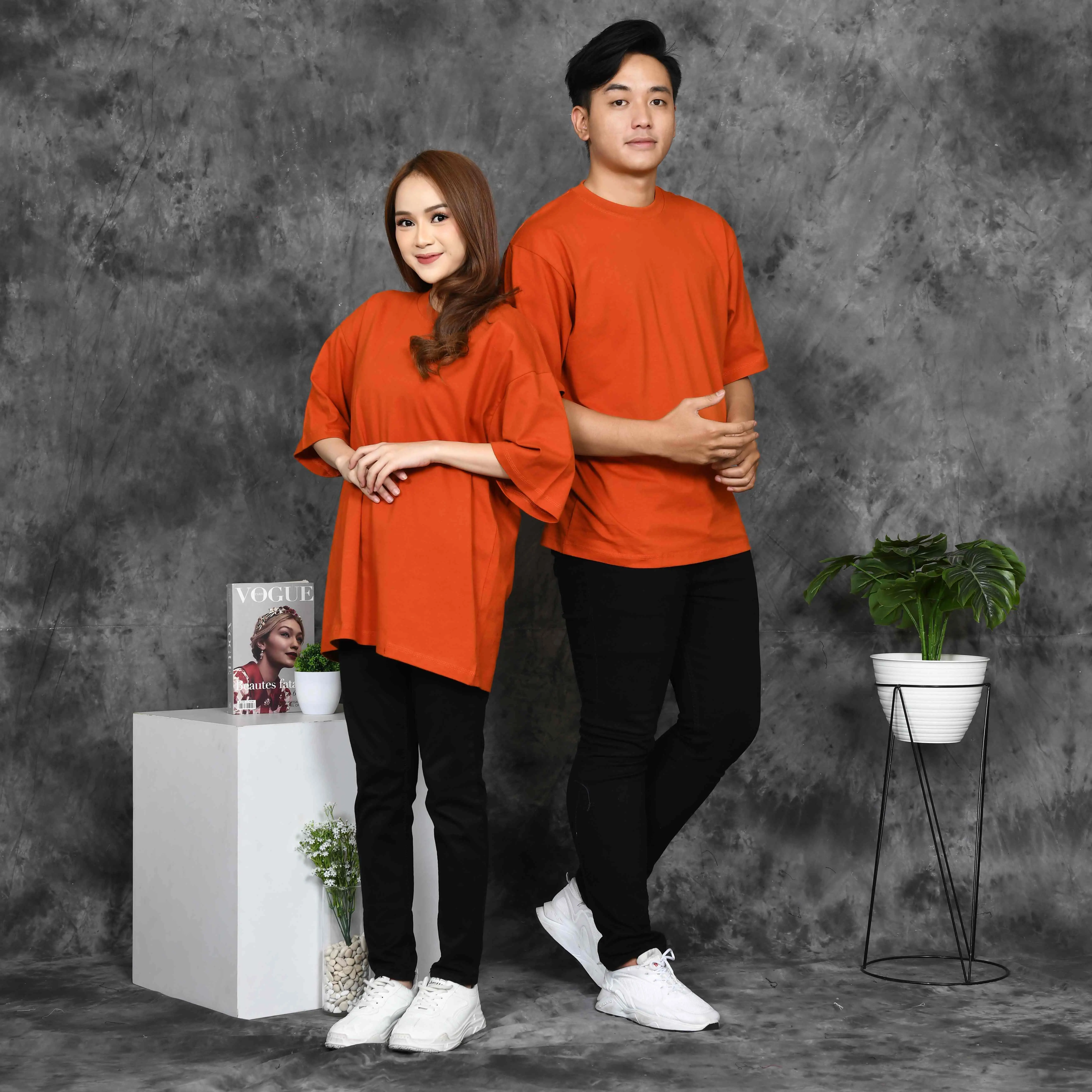ATASAN BAJU KAOS COUPLE POLOS OVERSIZE UNISEX BASIC SIMPLE