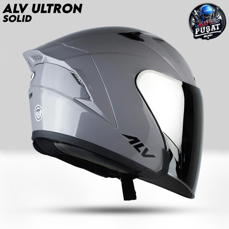 HELM ALV ULTRON KACA VISOR SILVER | HELM HALF FACE PREMIUM UNTUK PRIA DAN WANITA DEWASA SNI 1