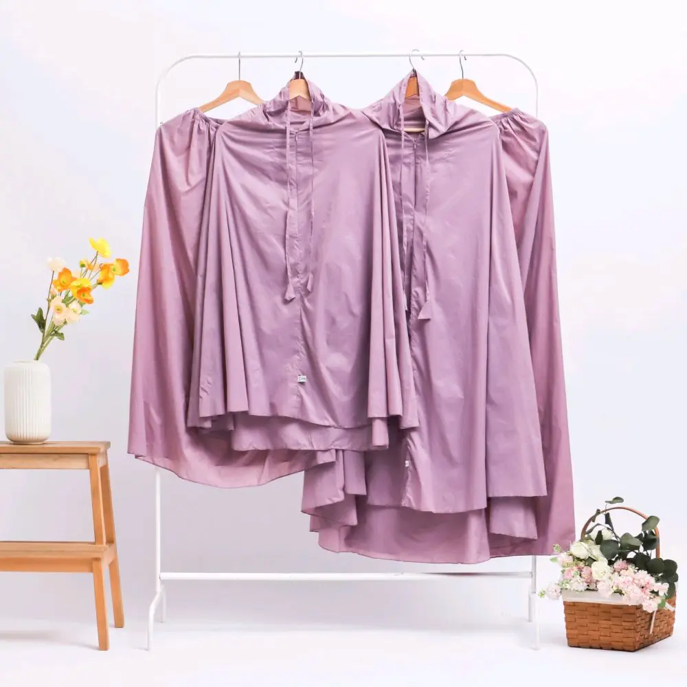 Mukena travel Alula series warna ungu, hijrah by shofa marwah, mukena anak