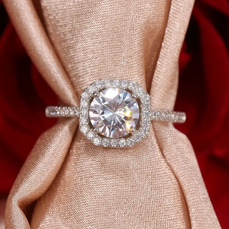 Cincin Wanita Pasangan Bianca Titanium Silver Adjustable Hadiah Elegan Aksesoris  Rings Aksesoris Perhiasan 1