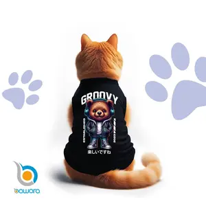 Baju kucing anjing kelinci monyet lucu murah aksesoris hewan kecil - Motif Gambar Groovy - Wawoye Store