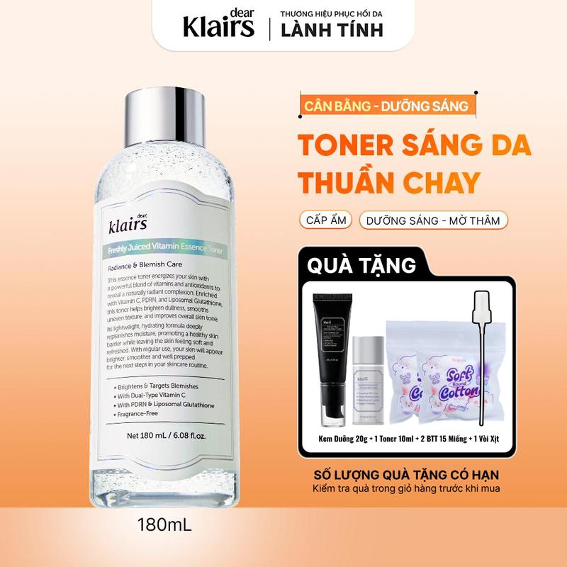 [Bác Lyn] Nước hoa hồng Freshly Juiced Vitamin Essence Toner 180ml