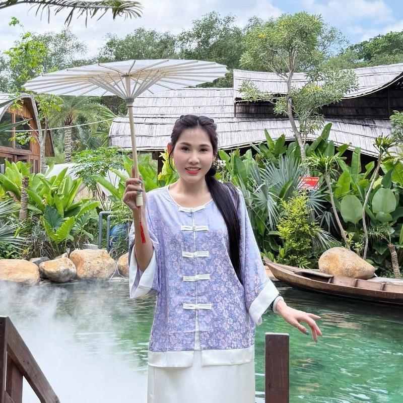 Áo Lẻ Thiên Ngữ - Pháp Phục Cổ Trang Lễ Chùa Nữ Bigsize Áo Gấm Hoa Trang Nhã HyHy