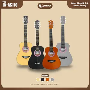 LUNNA Gitar 3/4 Akustik LN - AS110 Senar Baja Model Bulat