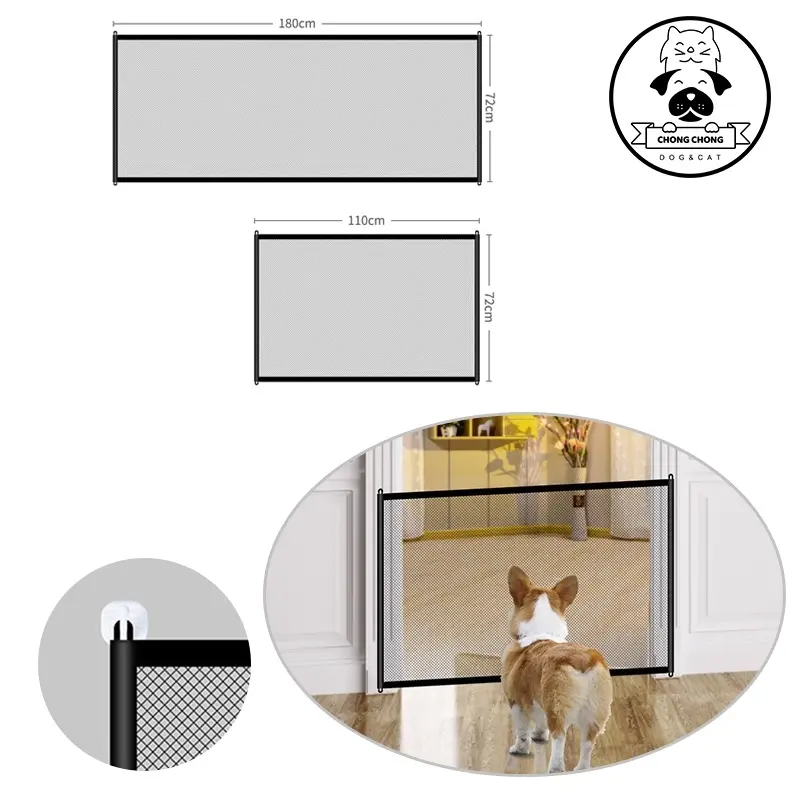 ChongChong - Pintu Jaring Penghalang Pagar Kandang Kucing/Anjing 180cm