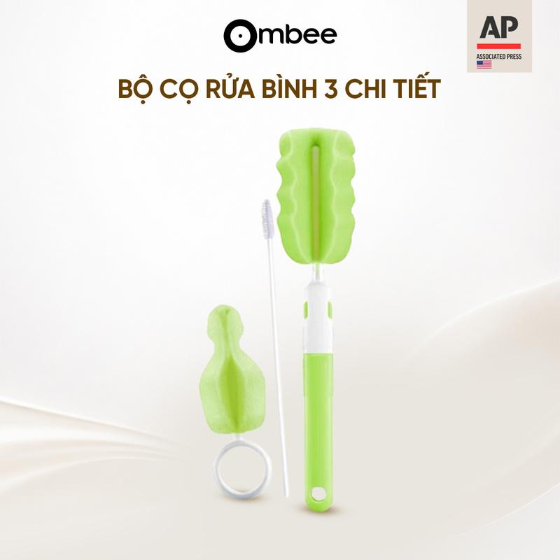 Bộ cọ rửa bình sữa 3 chi tiết tiện lợi