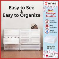 Gambar TENMA Kotak Penyimpanan Japan Quality Container Box Laci Drawer Lebar 30, 45, 60 cm Kabazoko - Clear - 45 dari Tenma Official Store Kab. Karawang 1 Tokopedia