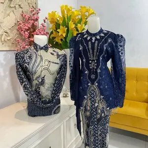 Paket kebaya rumbai navy/free hijab