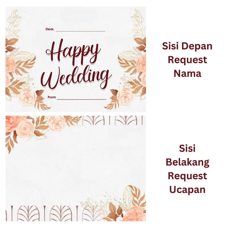KARTU UCAPAN EKSTRA Greeting Card Gift Card Kartu Wedding Birthday Custom 2