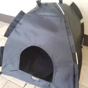 KITTYDOM Kandang Tenda Lipat Tempat Tidur Hewan Fullset Kasur Bantal