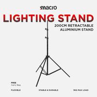 Gambar LIGHTING STAND ALUMINIUM 200CM RETRACTABLE – STAND LAMPU STUDIO UNIVERSAL 3KG dari MACRO.id Kota Administrasi Jakarta Barat 1 Tokopedia