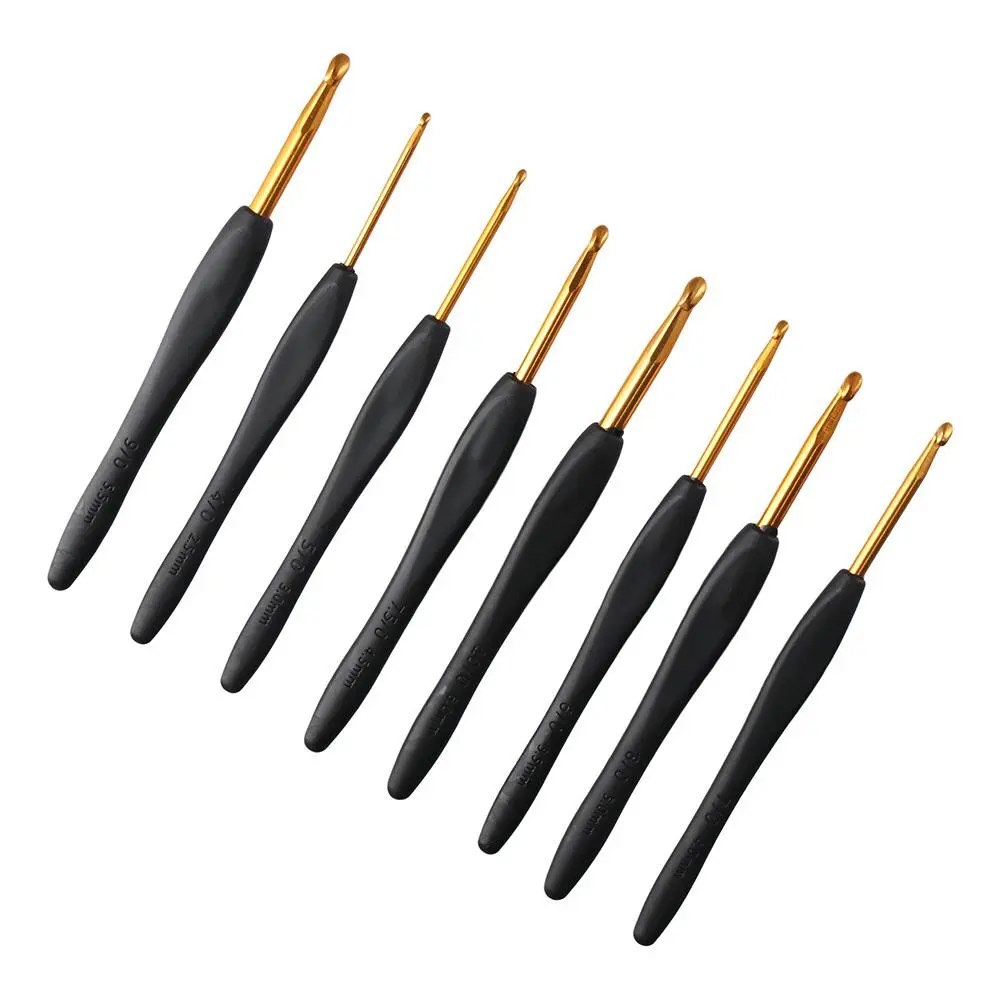 Practical for yarn knitting hook crochet needles crochet hook set crochet needles for arthritic hands aluminum crochet hooks