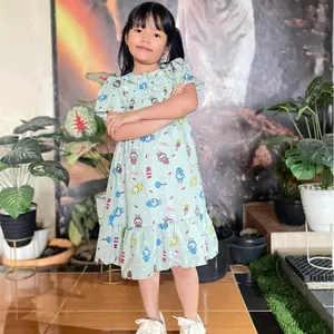 Daster dress fuji anak perempuan set dress remaja kekinian terbaru 2025