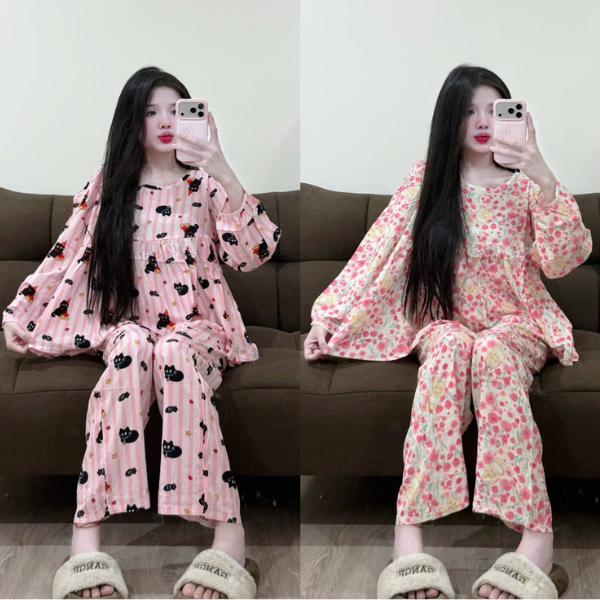 Đồ bộ tole nữ đồ bộ nữ dáng babydoll mặc nhà PLS393