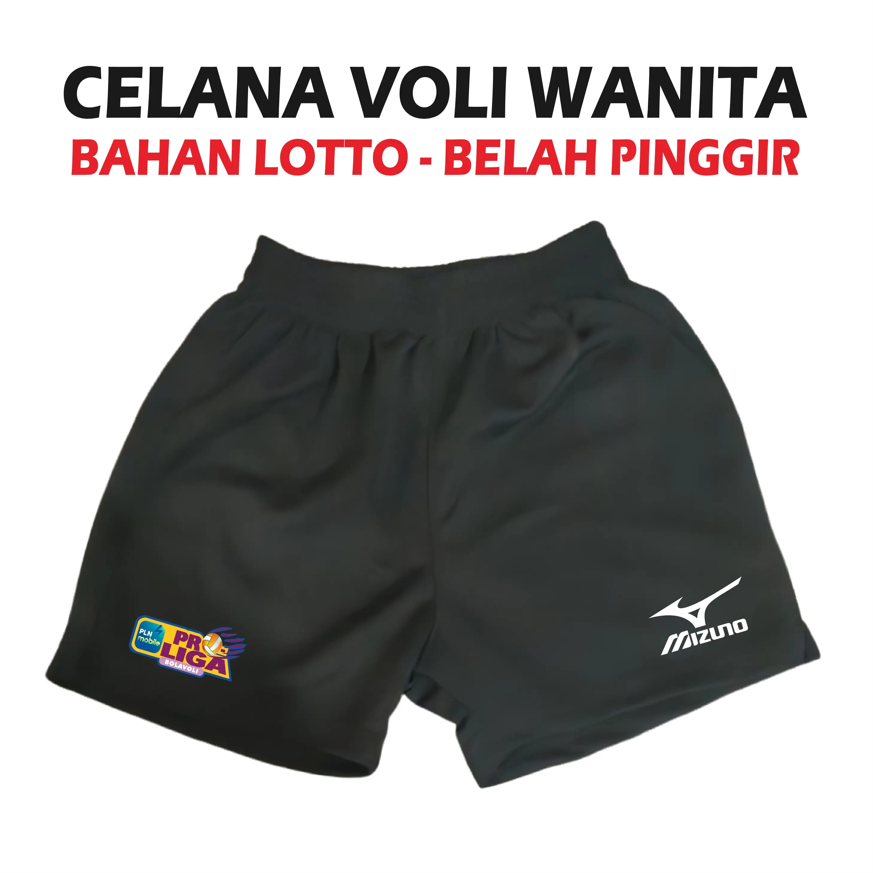 Celana Pendek Sport Olahraga Wanita Lotto Belah Pinggir Proliga Voli